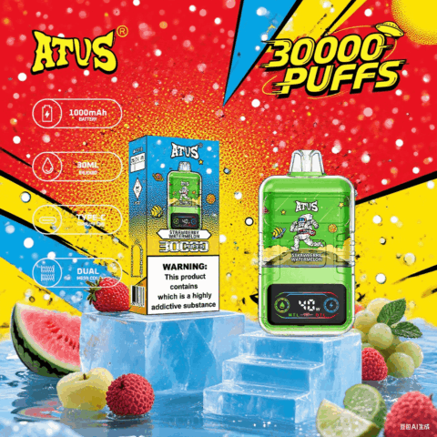 DE021 30000 Puffs Disposable Vape with-LED-display-screen and adjustable airflow MTL DTL ATVS Vape