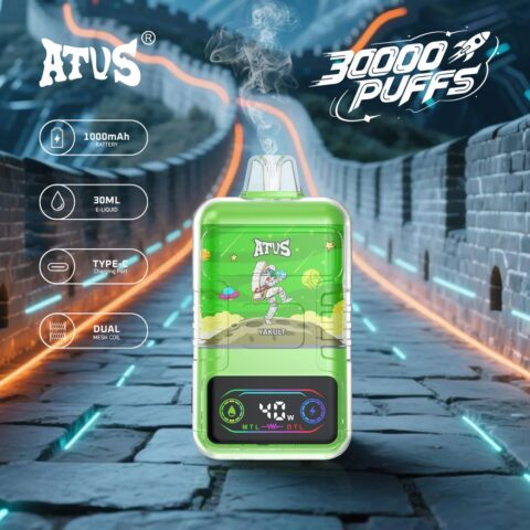 DE021 30000 Puffs Disposable Vape with-LED-display-screen and adjustable airflow MTL DTL ATVS Vape