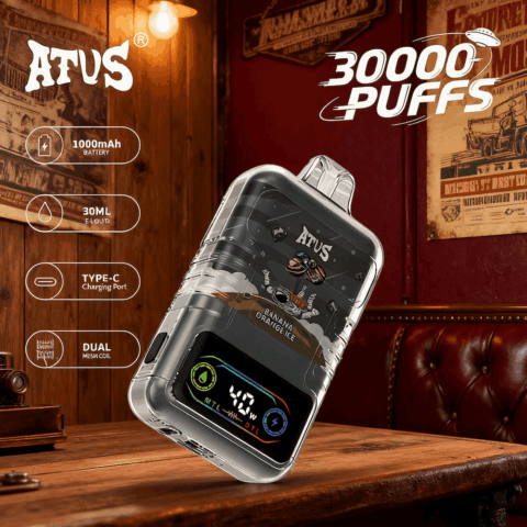 DE021 30000 Puffs Disposable Vape with-LED-display-screen and adjustable airflow MTL DTL ATVS Vape