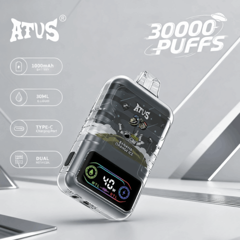 DE021 30000 Puffs Disposable Vape with-LED-display-screen and adjustable airflow MTL DTL ATVS Vape