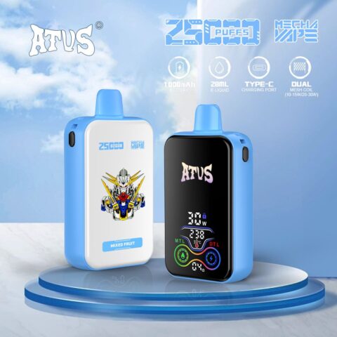 DE022 25000 Puffs Disposable Vape with Full screen rechargeable and adjustable airflow ATVS Vape