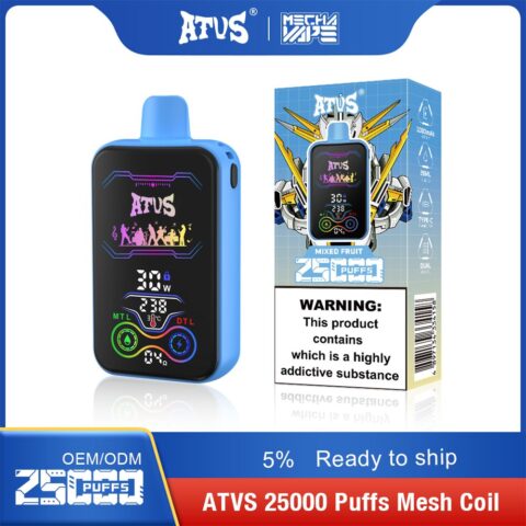 DE022 25000 Puffs Disposable Vape with Full screen rechargeable and adjustable airflow ATVS Vape