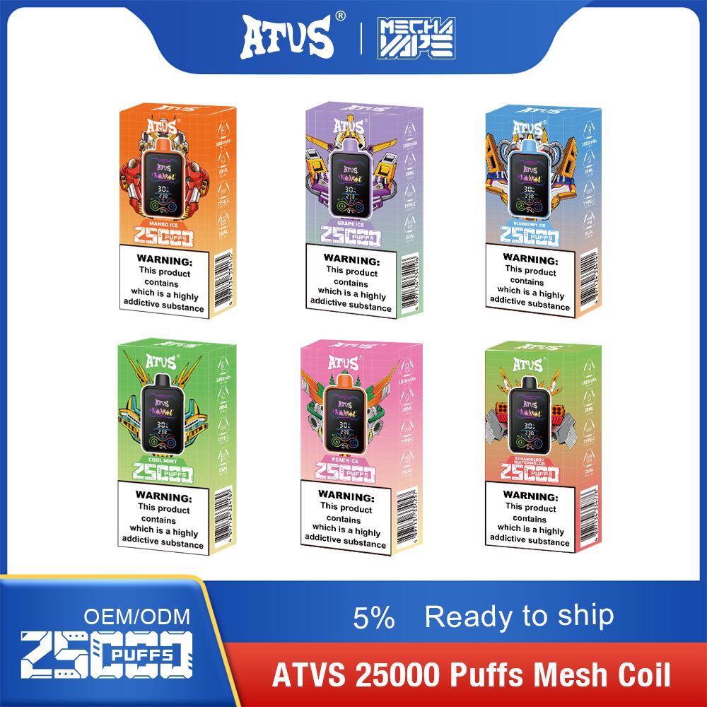 DE022 25000 Puffs Disposable Vape with Full screen rechargeable and adjustable airflow ATVS Vape