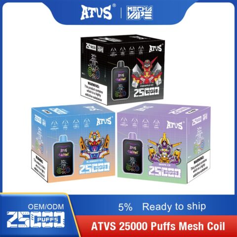 DE022 25000 Puffs Disposable Vape with Full screen rechargeable and adjustable airflow ATVS Vape