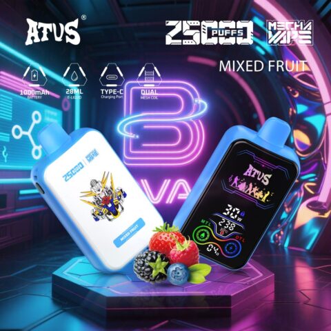 DE022 25000 Puffs Disposable Vape with Full screen rechargeable and adjustable airflow ATVS Vape