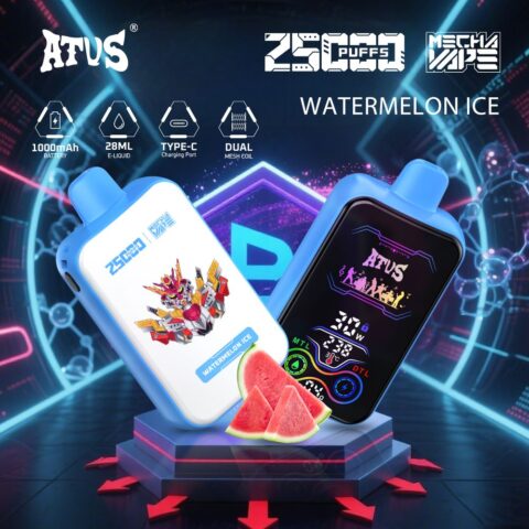 DE022 25000 Puffs Disposable Vape with Full screen rechargeable and adjustable airflow ATVS Vape