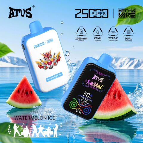 DE022 25000 Puffs Disposable Vape with Full screen rechargeable and adjustable airflow ATVS Vape