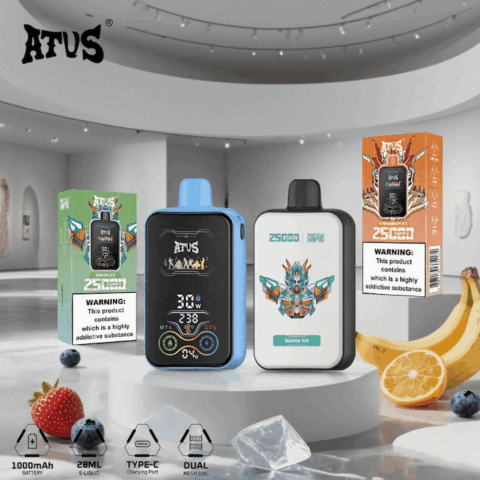 DE022 25000 Puffs Disposable Vape with Full screen rechargeable and adjustable airflow ATVS Vape