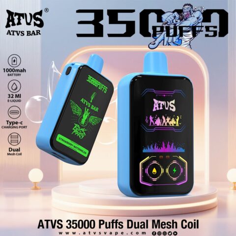 DE022 35000 Puffs Disposable Vape with Full screen rechargeable and adjustable airflow ATVS Vape