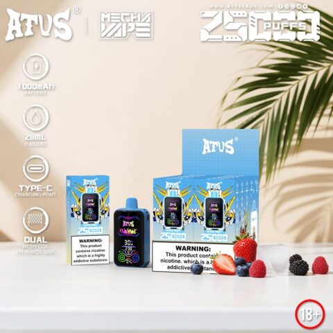 DE022 35000 Puffs Disposable Vape with Full screen rechargeable and adjustable airflow ATVS Vape