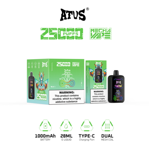 DE022 35000 Puffs Disposable Vape with Full screen rechargeable and adjustable airflow ATVS Vape