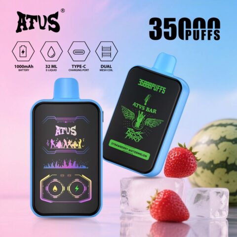 DE022 35000 Puffs Disposable Vape with Full screen rechargeable and adjustable airflow ATVS Vape