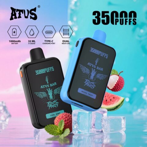 DE022 35000 Puffs Disposable Vape with Full screen rechargeable and adjustable airflow ATVS Vape