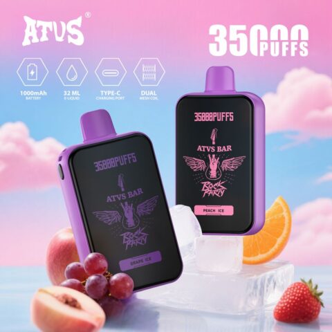 DE022 35000 Puffs Disposable Vape with Full screen rechargeable and adjustable airflow ATVS Vape