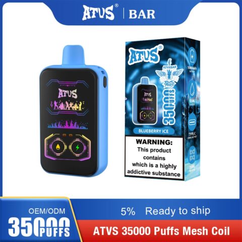 DE022 35000 Puffs Disposable Vape with Full screen rechargeable and adjustable airflow ATVS Vape