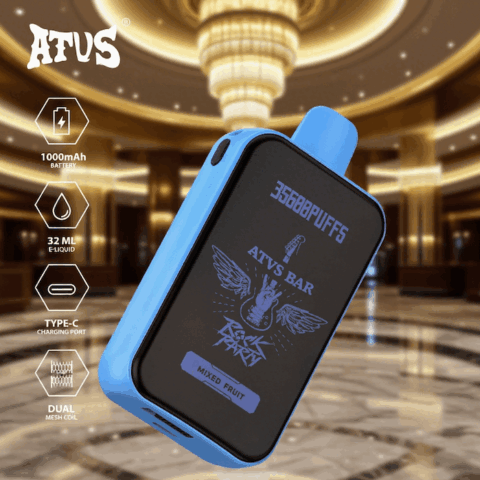 DE022 35000 Puffs Disposable Vape with Full screen rechargeable and adjustable airflow ATVS Vape