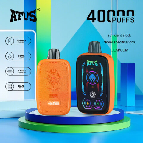 DE023 40000 Puffs Disposable Vape with Full screen rechargeable and adjustable airflow ATVS Vape