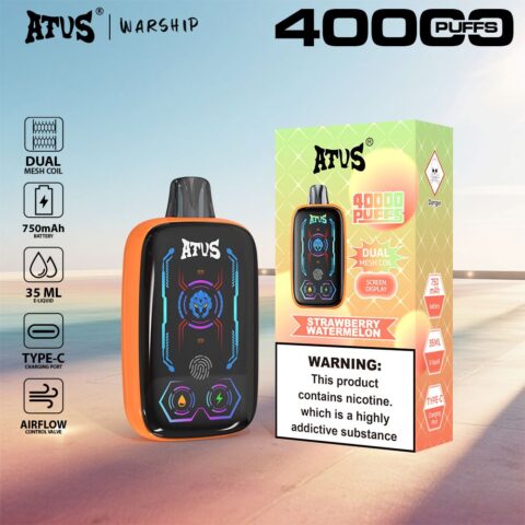 DE023 40000 Puffs Disposable Vape with Full screen rechargeable and adjustable airflow ATVS Vape