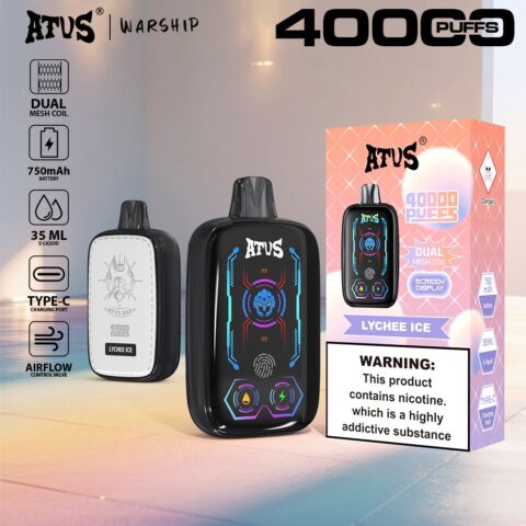 DE023 40000 Puffs Disposable Vape with Full screen rechargeable and adjustable airflow ATVS Vape