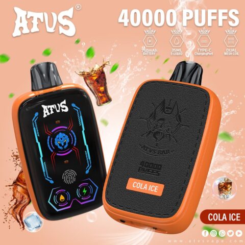 DE023 40000 Puffs Disposable Vape with Full screen rechargeable and adjustable airflow ATVS Vape
