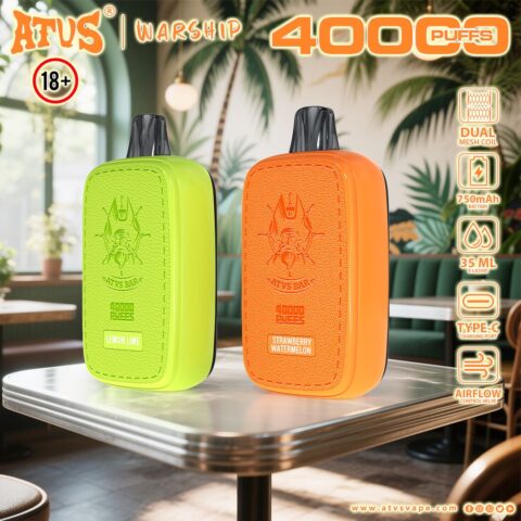 DE023 40000 Puffs Disposable Vape with Full screen rechargeable and adjustable airflow ATVS Vape