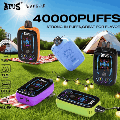DE023 40000 Puffs Disposable Vape with Full screen rechargeable and adjustable airflow ATVS Vape