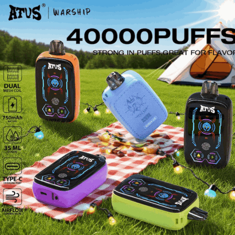 DE023 40000 Puffs Disposable Vape with Full screen rechargeable and adjustable airflow ATVS Vape