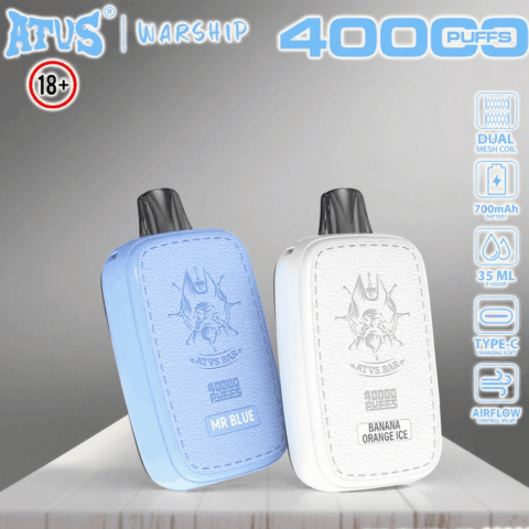 DE023 40000 Puffs Disposable Vape with Full screen rechargeable and adjustable airflow ATVS Vape