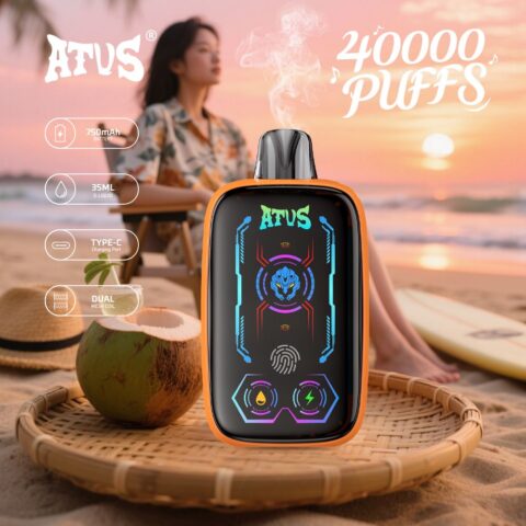 DE023 40000 Puffs Disposable Vape with Full screen rechargeable and adjustable airflow ATVS Vape