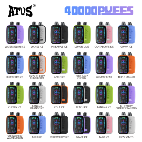 DE023 40000 Puffs Disposable Vape with Full screen rechargeable and adjustable airflow ATVS Vape