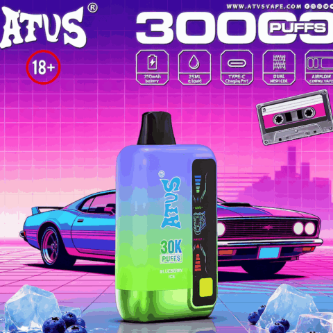 DE026 30000 Puffs Disposable Vape with LED display screen and adjustable airflow ATVS Vape