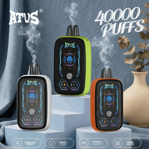 DE023 40000 Puffs Disposable Vape with Full screen rechargeable and adjustable airflow ATVS Vape