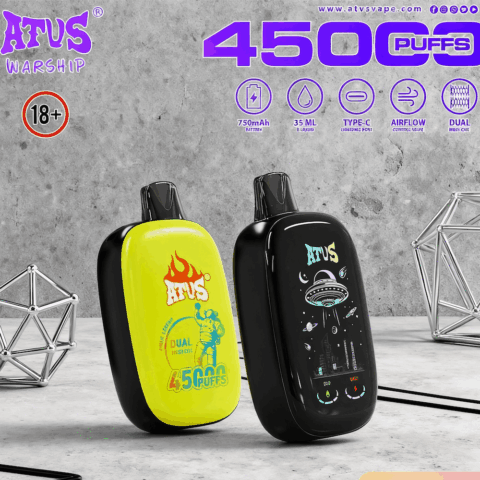 DE023 40000 Puffs Disposable Vape with Full screen rechargeable and adjustable airflow ATVS Vape