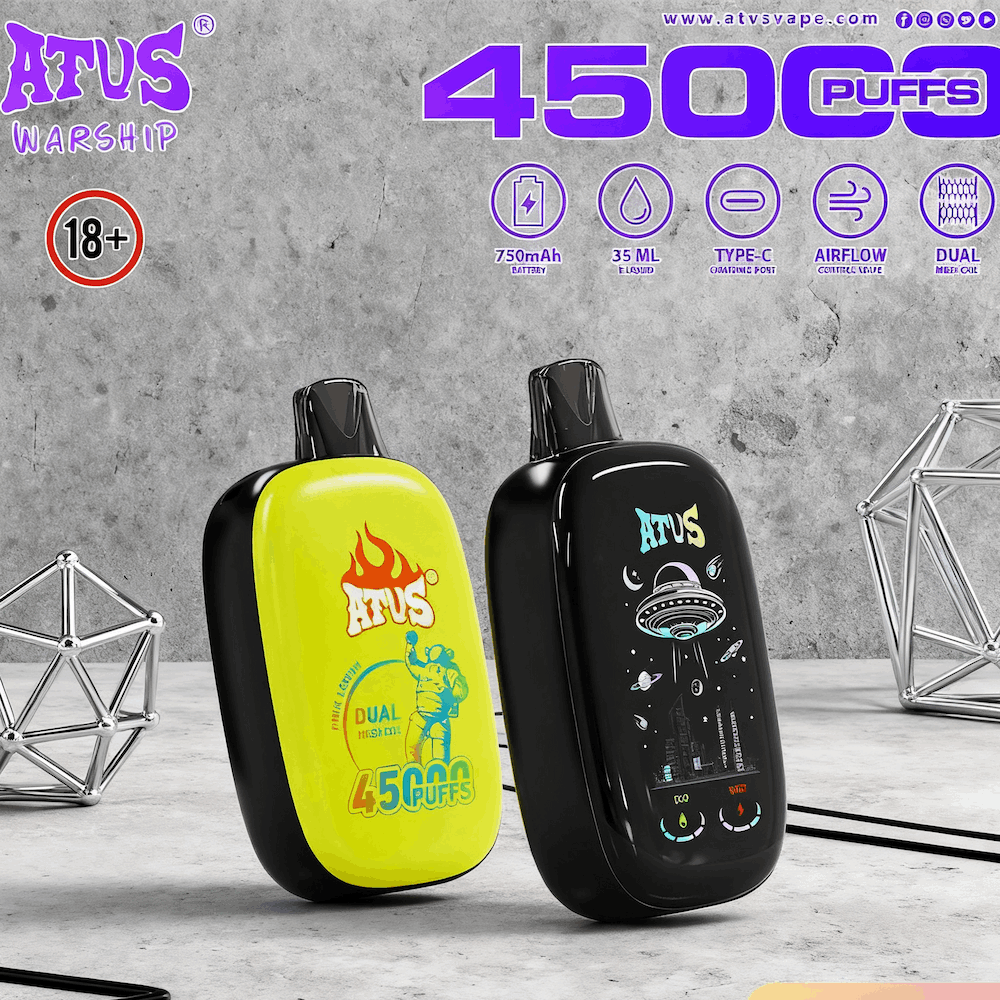 DE023 40000 Puffs Disposable Vape with Full screen rechargeable and adjustable airflow ATVS Vape