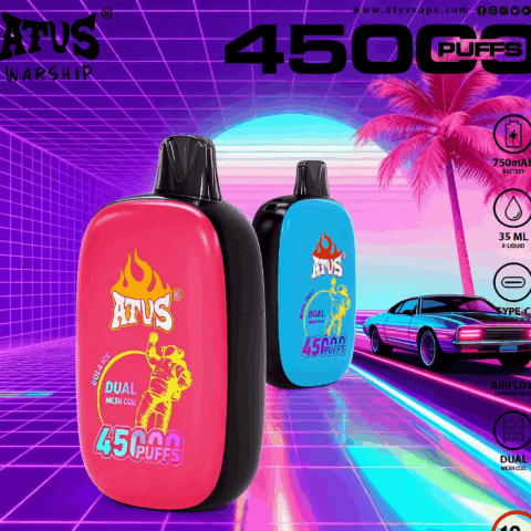 DE023 40000 Puffs Disposable Vape with Full screen rechargeable and adjustable airflow ATVS Vape