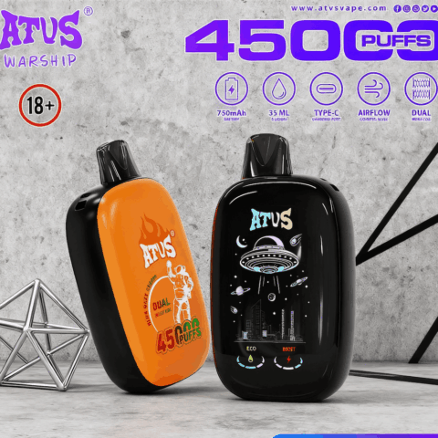 DE023 40000 Puffs Disposable Vape with Full screen rechargeable and adjustable airflow ATVS Vape