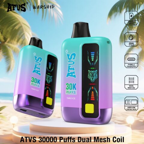 DE026 30000 Puffs Disposable Vape with LED display screen and adjustable airflow ATVS Vape