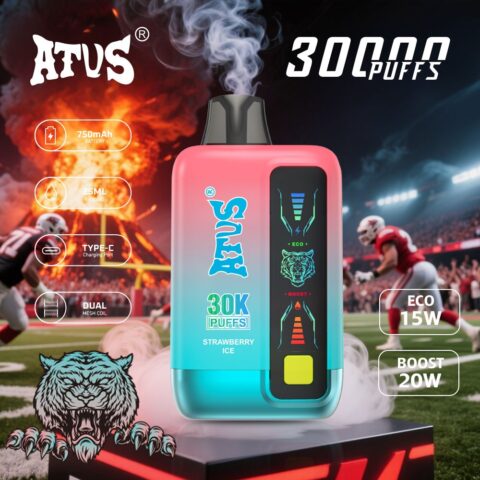 DE026 30000 Puffs Disposable Vape with LED display screen and adjustable airflow ATVS Vape