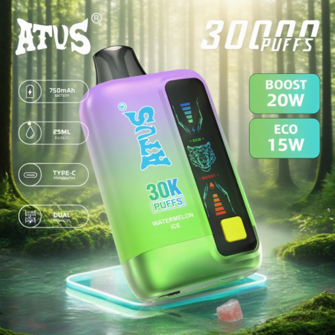 DE026 30000 Puffs Disposable Vape with LED display screen and adjustable airflow ATVS Vape