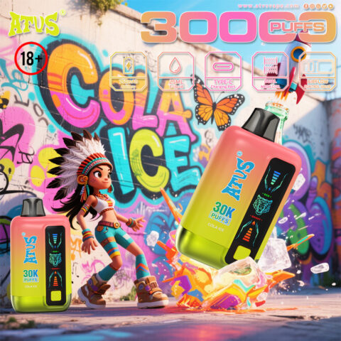 DE026 30000 Puffs Disposable Vape with LED display screen and adjustable airflow ATVS Vape