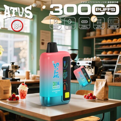 DE026 30000 Puffs Disposable Vape with LED display screen and adjustable airflow ATVS Vape