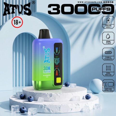 DE026 30000 Puffs Disposable Vape with LED display screen and adjustable airflow ATVS Vape