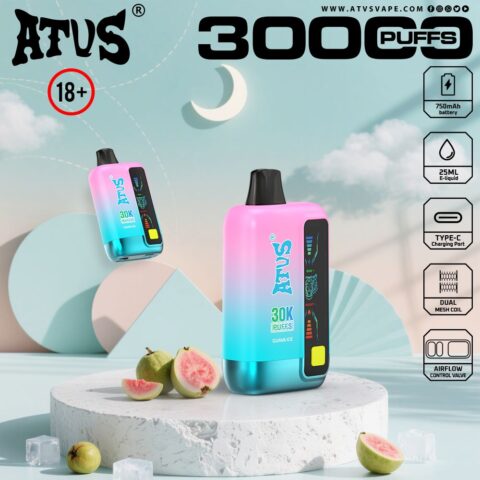 DE026 30000 Puffs Disposable Vape with LED display screen and adjustable airflow ATVS Vape