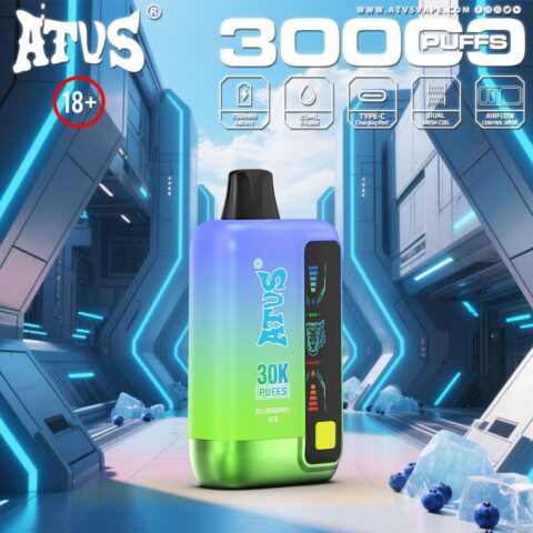 DE026 30000 Puffs Disposable Vape with LED display screen and adjustable airflow ATVS Vape