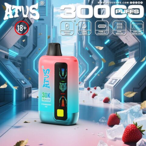 DE026 30000 Puffs Disposable Vape with LED display screen and adjustable airflow ATVS Vape