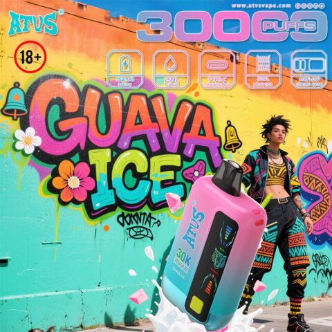 DE026 30000 Puffs Disposable Vape with LED display screen and adjustable airflow ATVS Vape