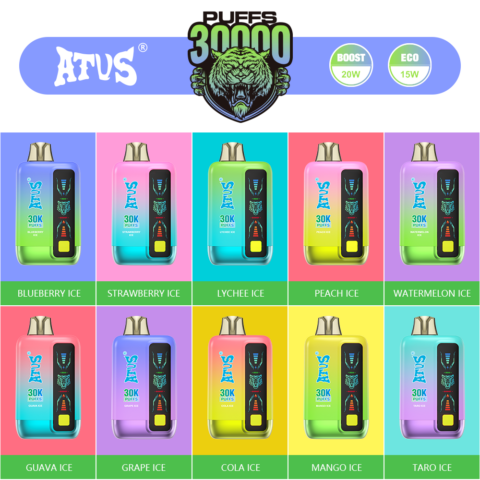 DE026 30000 Puffs Disposable Vape with LED display screen and adjustable airflow ATVS Vape