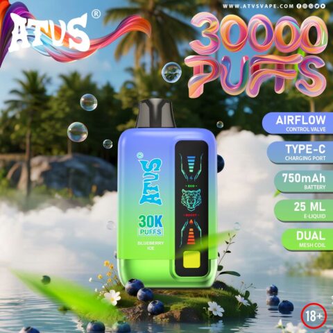 DE026 30000 Puffs Disposable Vape with LED display screen and adjustable airflow ATVS Vape