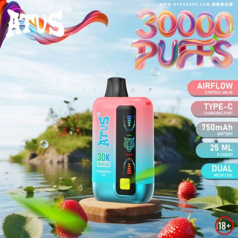 DE026 30000 Puffs Disposable Vape with LED display screen and adjustable airflow ATVS Vape