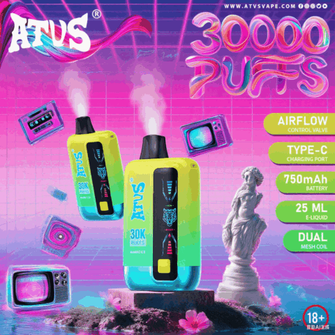 DE026 30000 Puffs Disposable Vape with LED display screen and adjustable airflow ATVS Vape